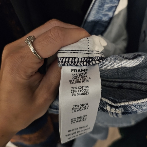 FRAME Le Garçon Straight-Leg Jeans in Beldon Rips Size 27 Slouchy - Picture 10 of 10